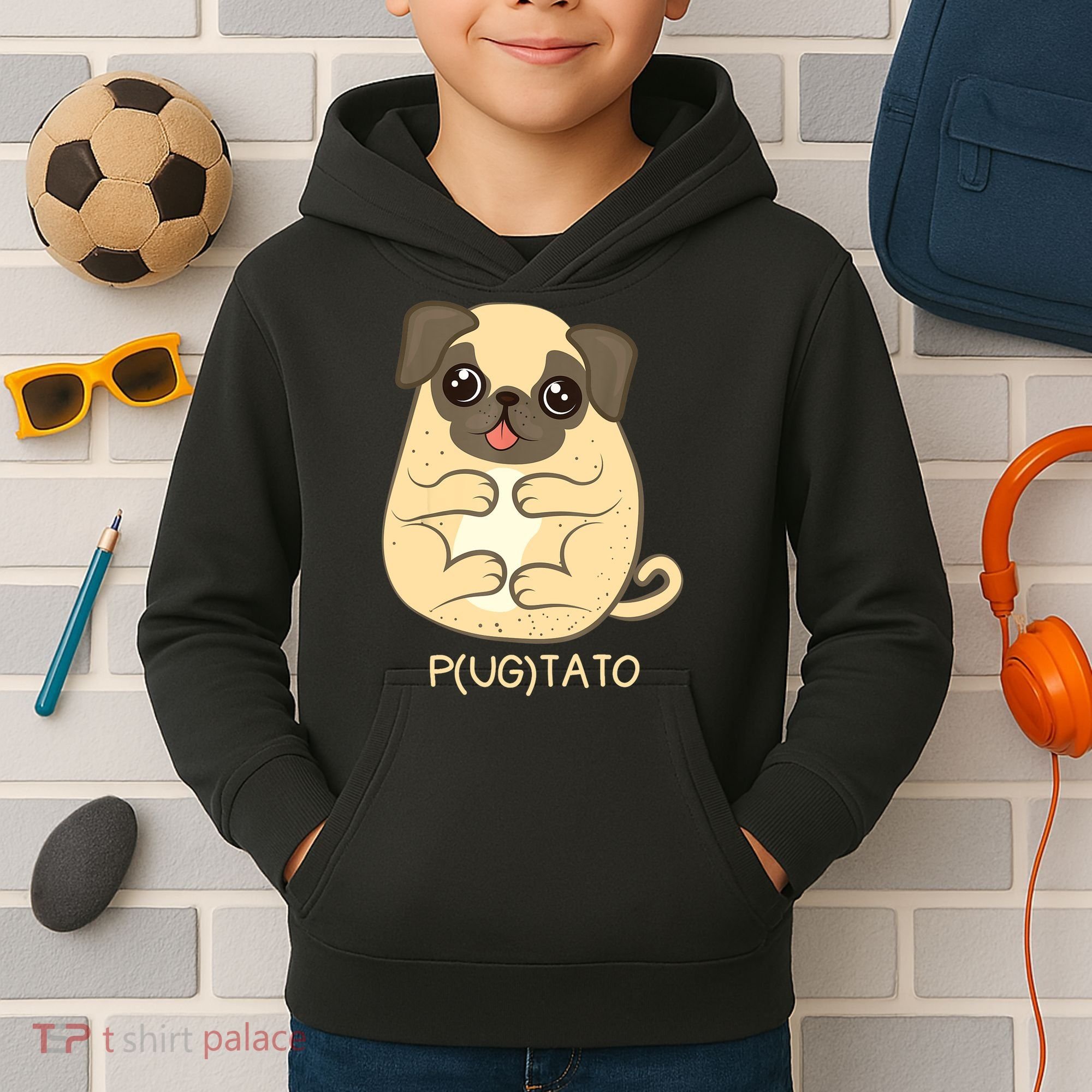 Pugtato Pug Potato Dog Lover TShirt Gift Kids Hoodie
