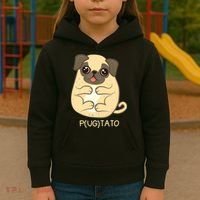 Pugtato Pug Potato Dog Lover TShirt Gift Kids Hoodie thumb 3