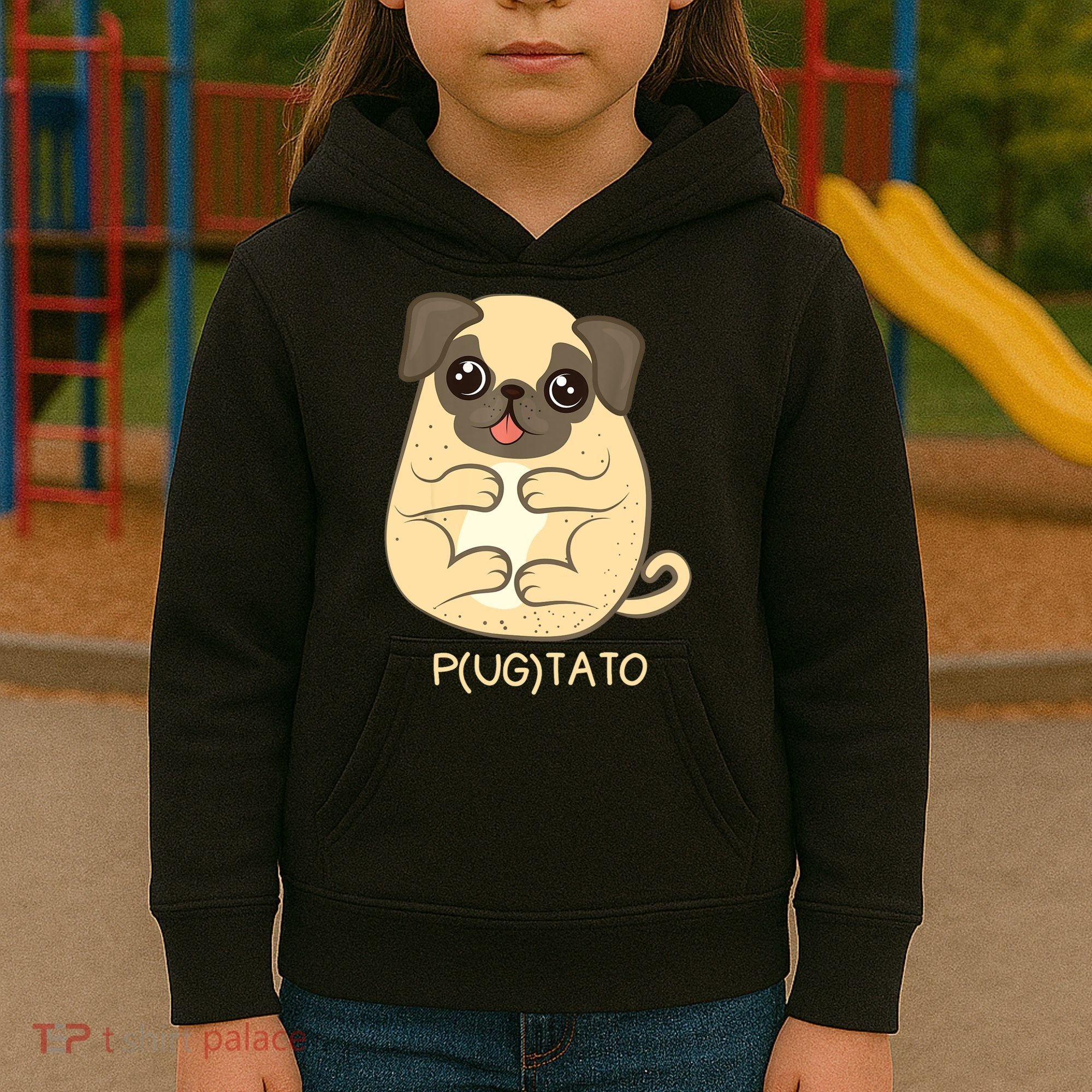 Pugtato Pug Potato Dog Lover TShirt Gift Kids Hoodie