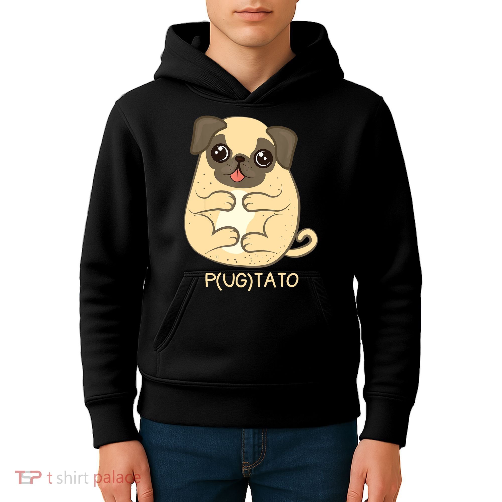 Pugtato Pug Potato Dog Lover TShirt Gift Kids Hoodie