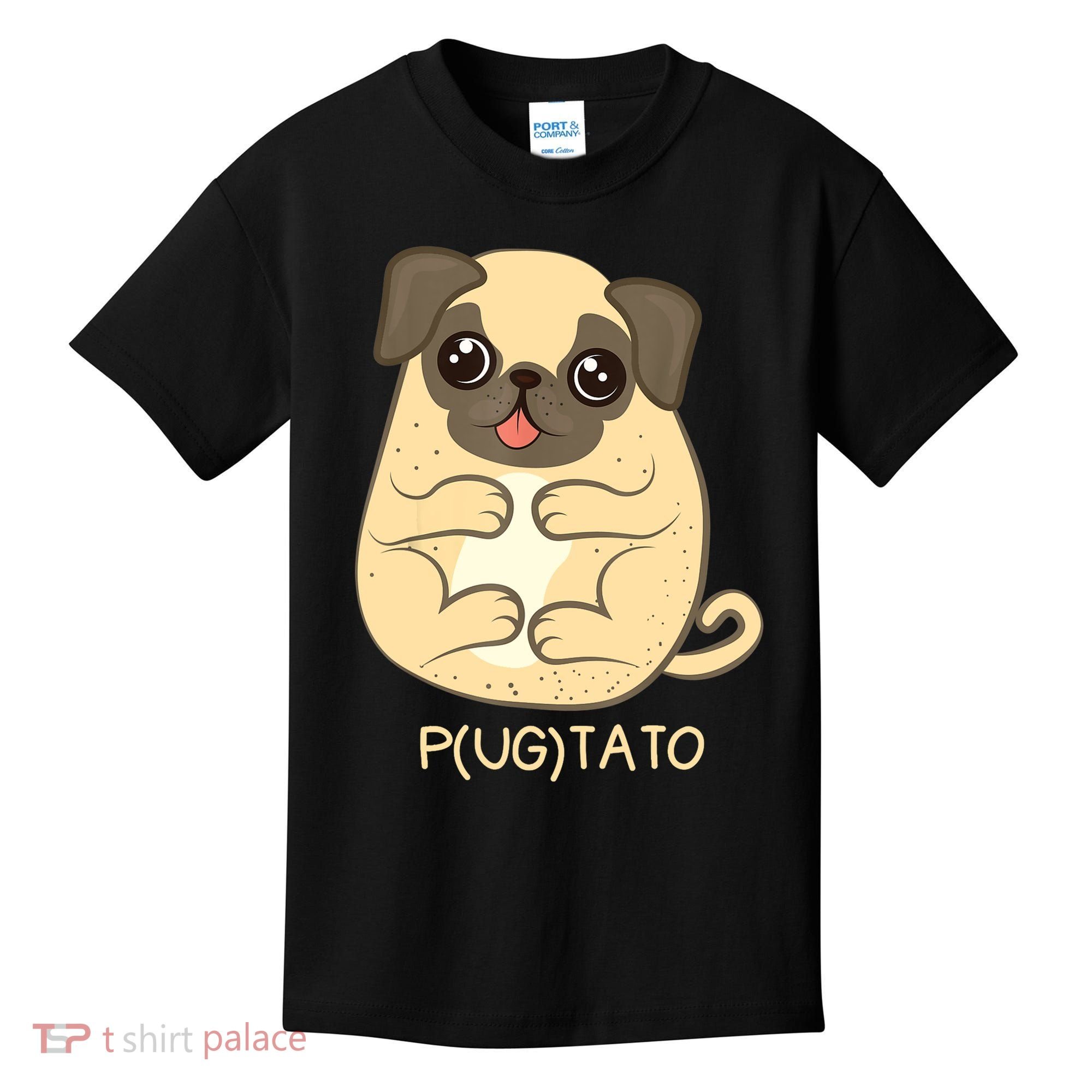 Pugtato Pug Potato Dog Lover TShirt Gift Kids T-Shirt