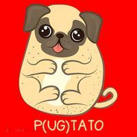 Pugtato Pug Potato Dog Lover TShirt Gift Santa Hat thumb 1