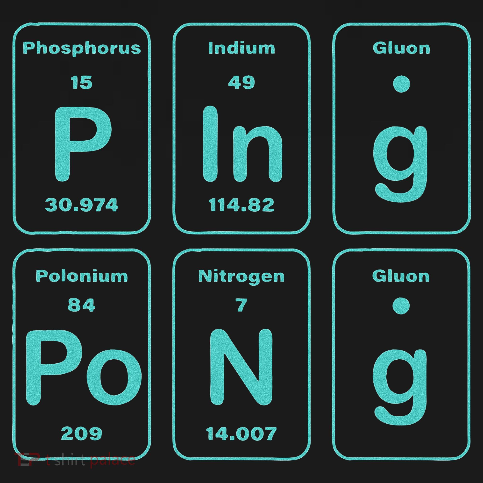 Ping Pong Periodic Table Funny Apron