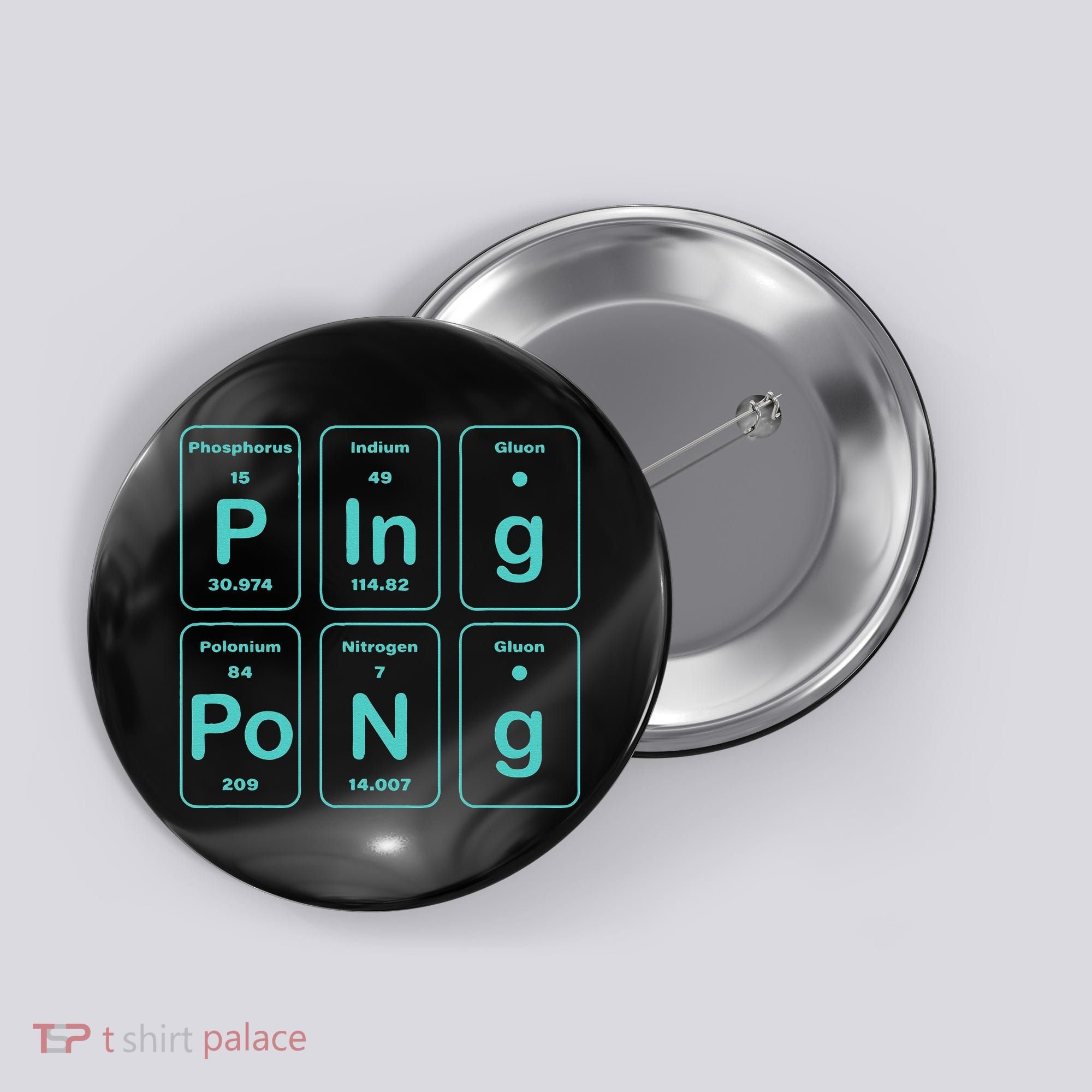 Ping Pong Periodic Table Funny Button