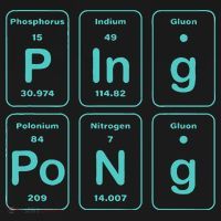 Ping Pong Periodic Table Funny Button thumb 1