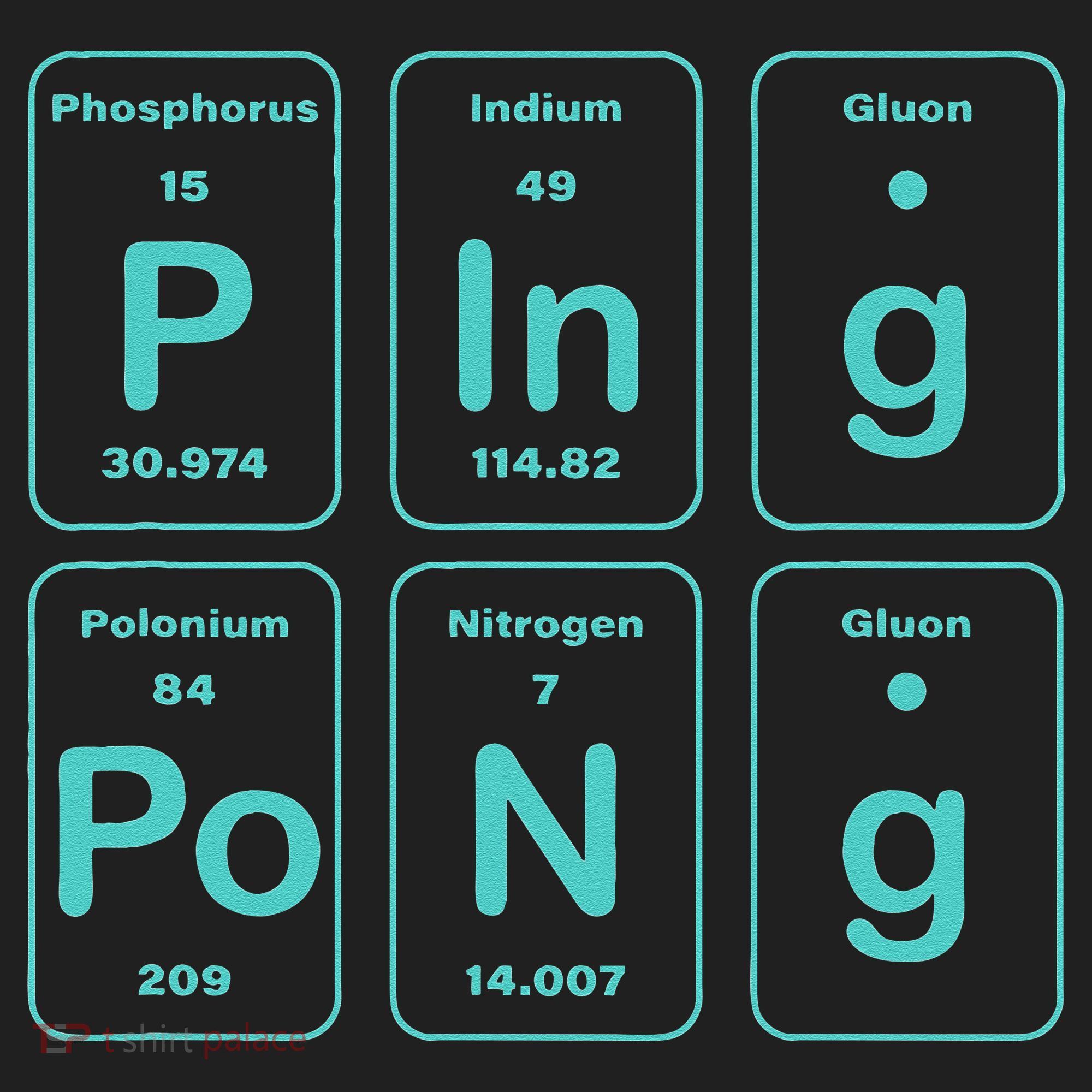 Ping Pong Periodic Table Funny Beanie