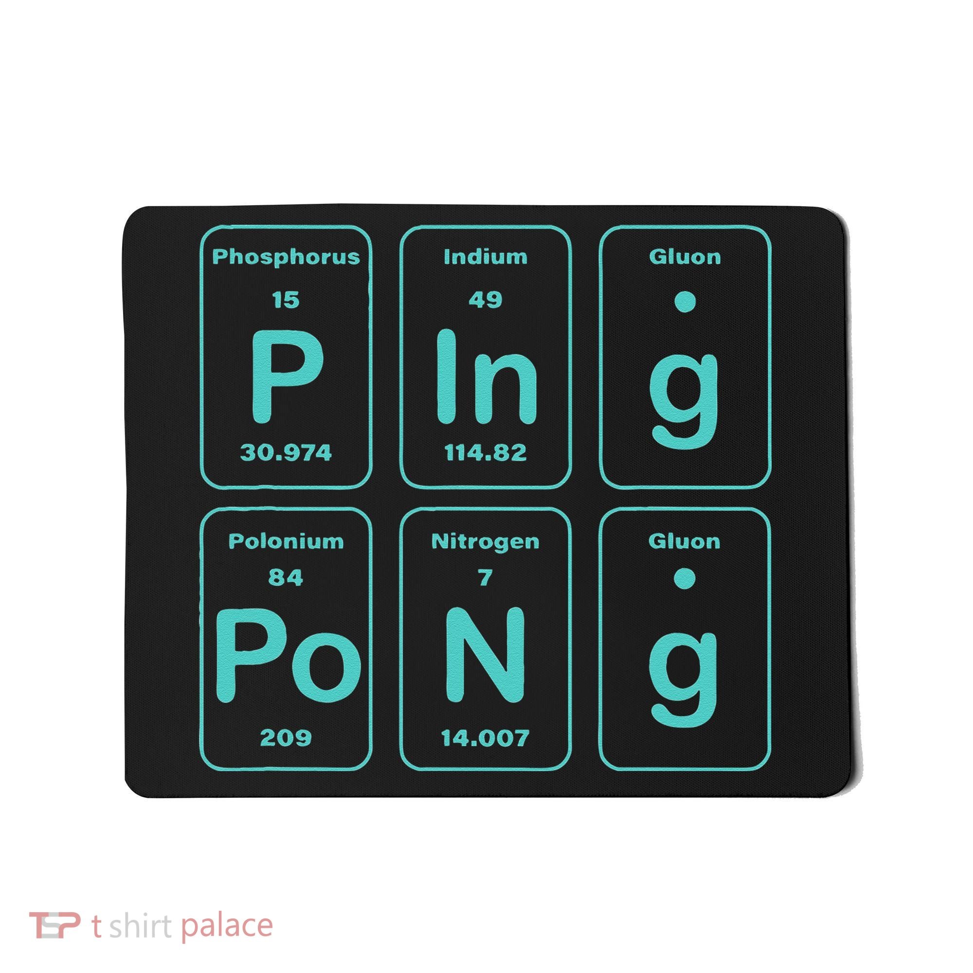 Ping Pong Periodic Table Funny Mousepad