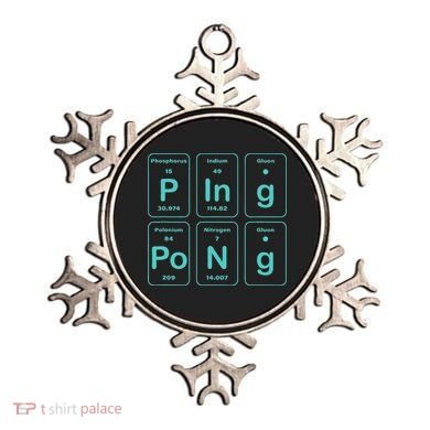 Ping Pong Periodic Table Funny Ornament