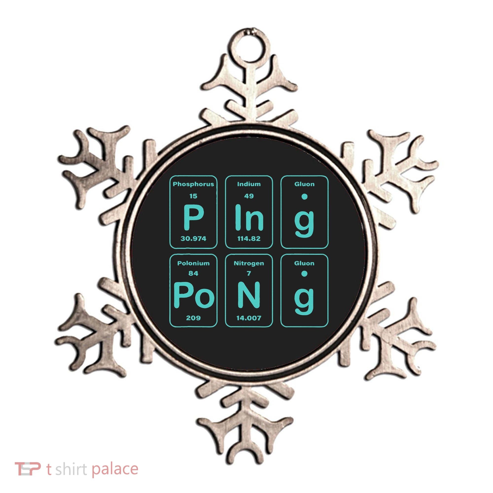 Ping Pong Periodic Table Funny Ornament