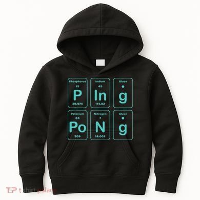 Ping Pong Periodic Table Funny Kids Hoodie