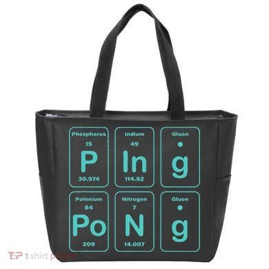 Ping Pong Periodic Table Funny Tote Bag