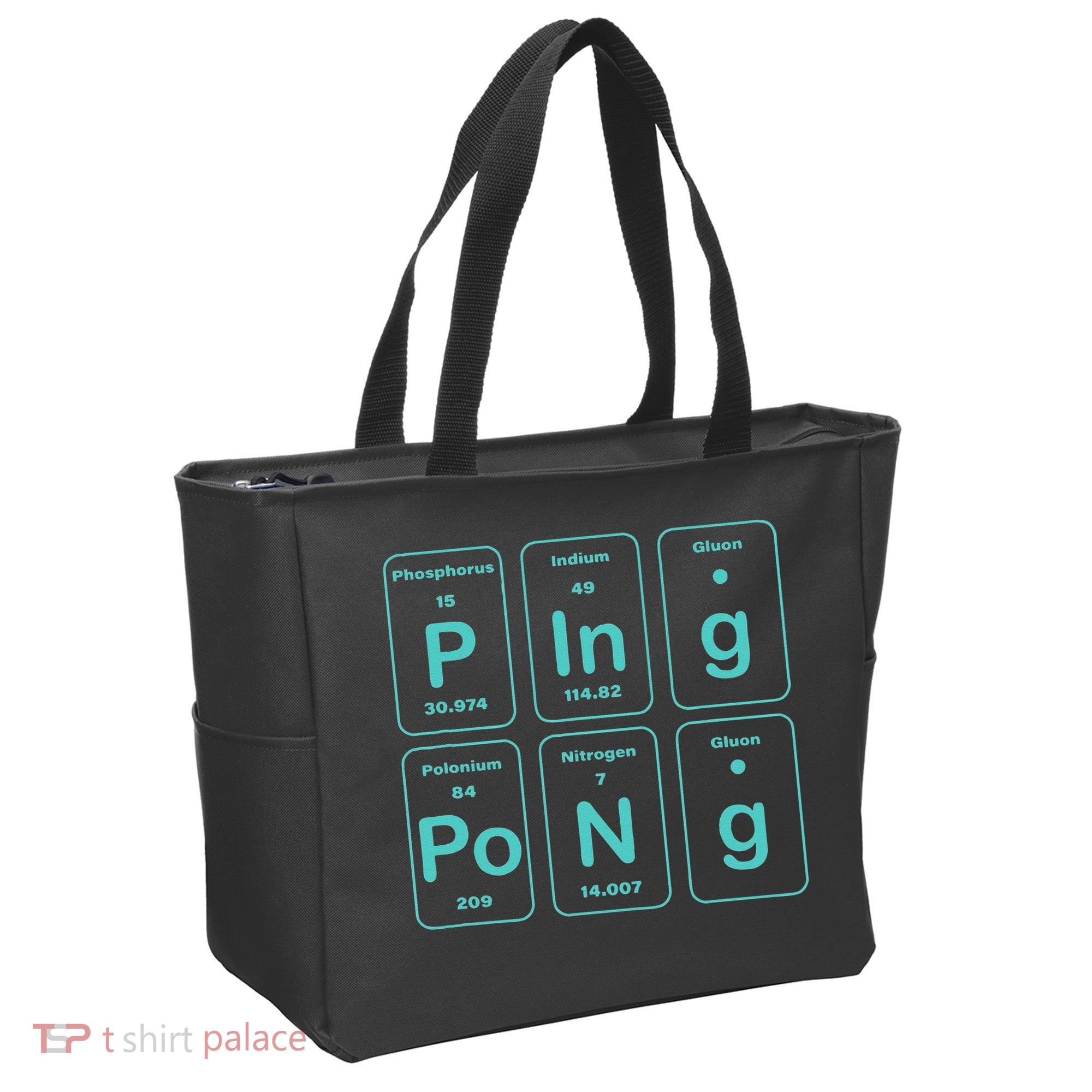Ping Pong Periodic Table Funny Tote Bag
