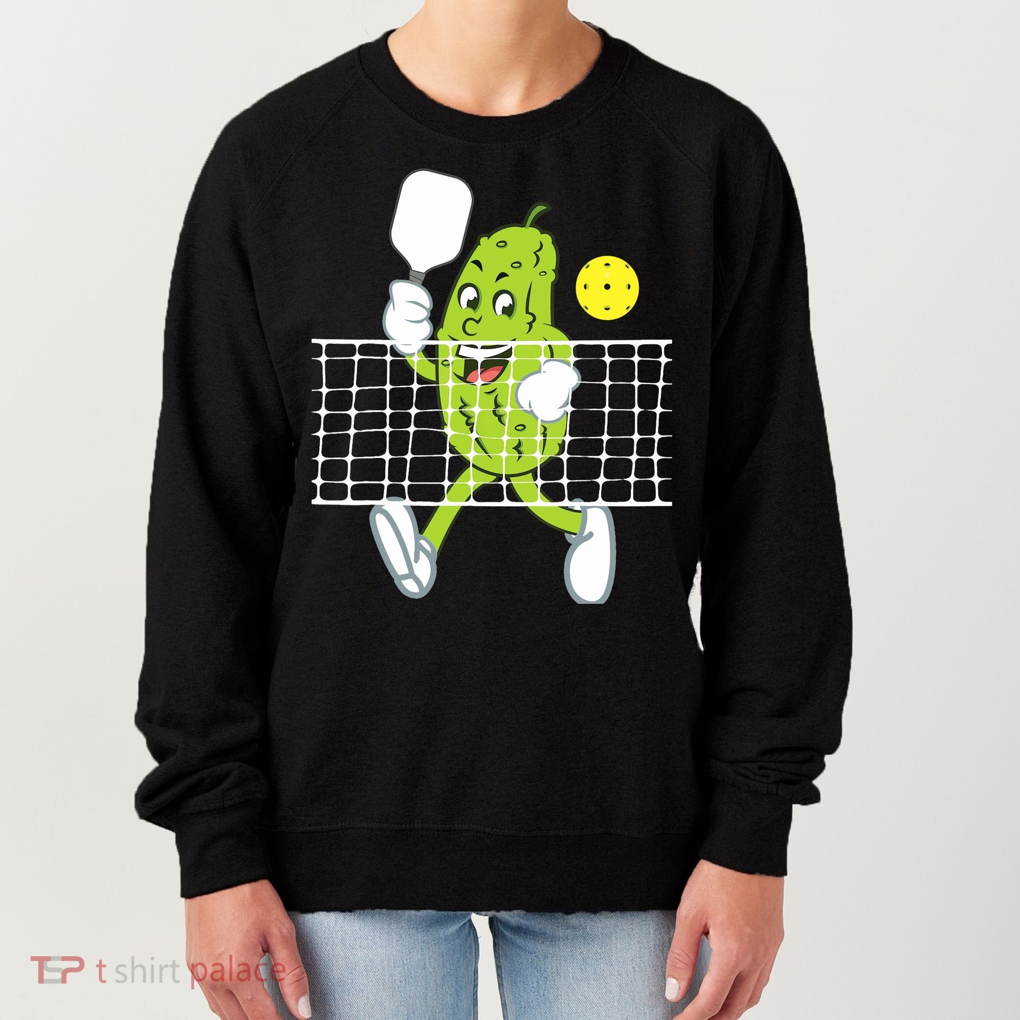 Pickle Playing Pickleball Funny Pickleball Paddleball Women's Sweatshirt