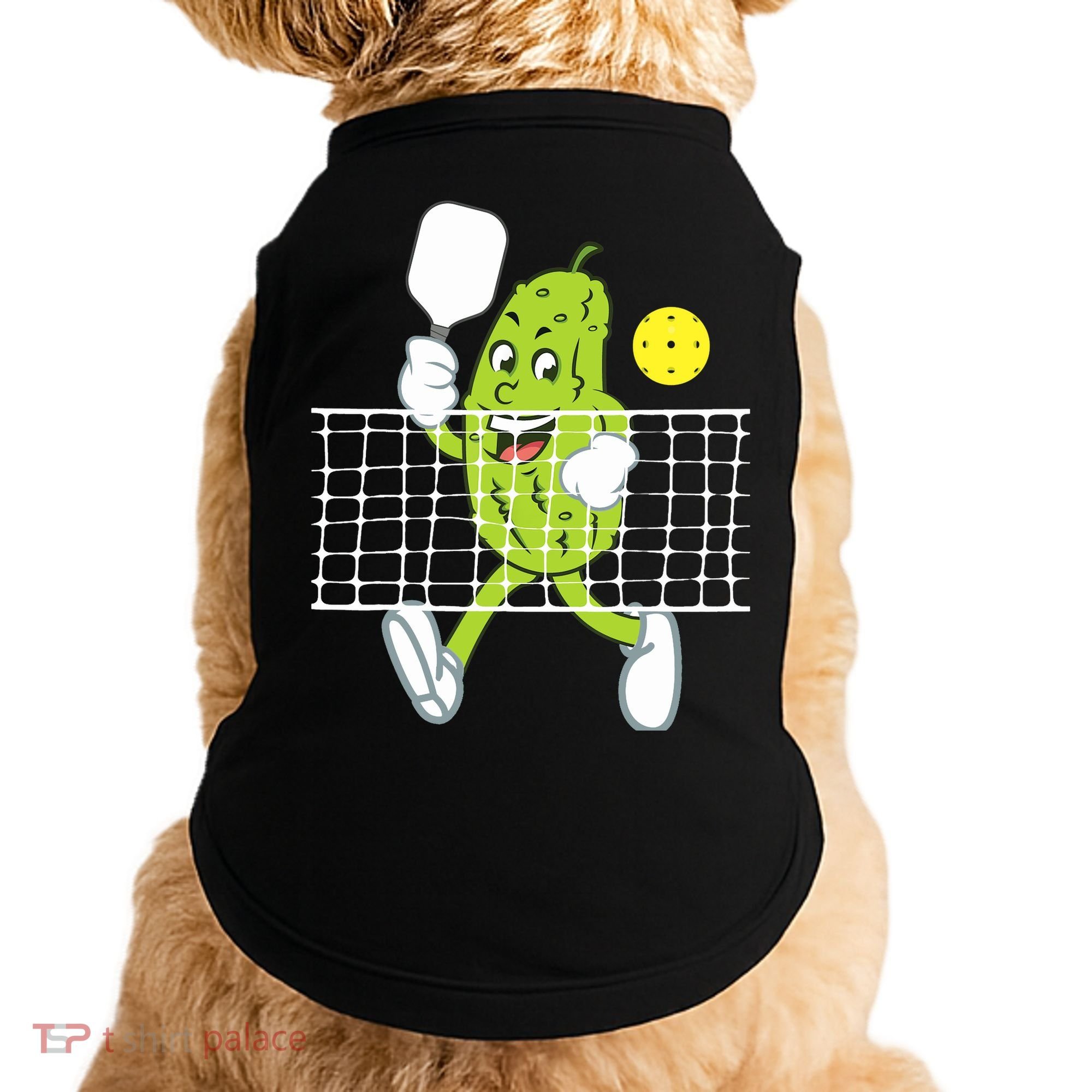 Pickle Playing Pickleball Funny Pickleball Paddleball Doggie Tank