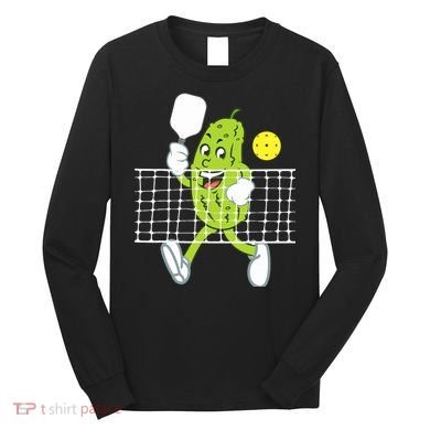 Pickle Playing Pickleball Funny Pickleball Paddleball Long Sleeve Shirt
