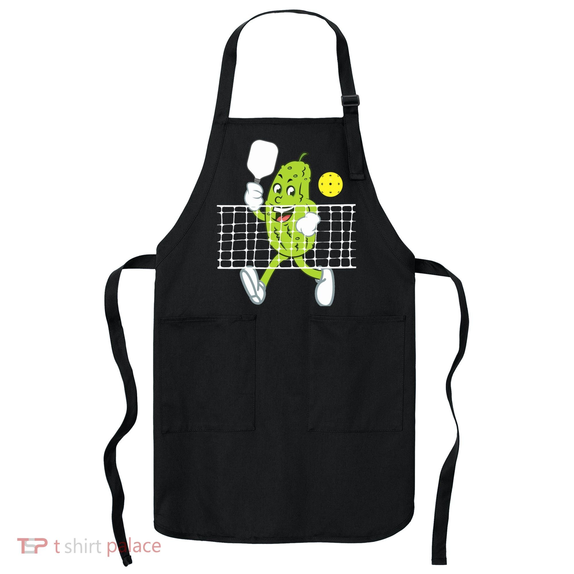 Pickle Playing Pickleball Funny Pickleball Paddleball Apron