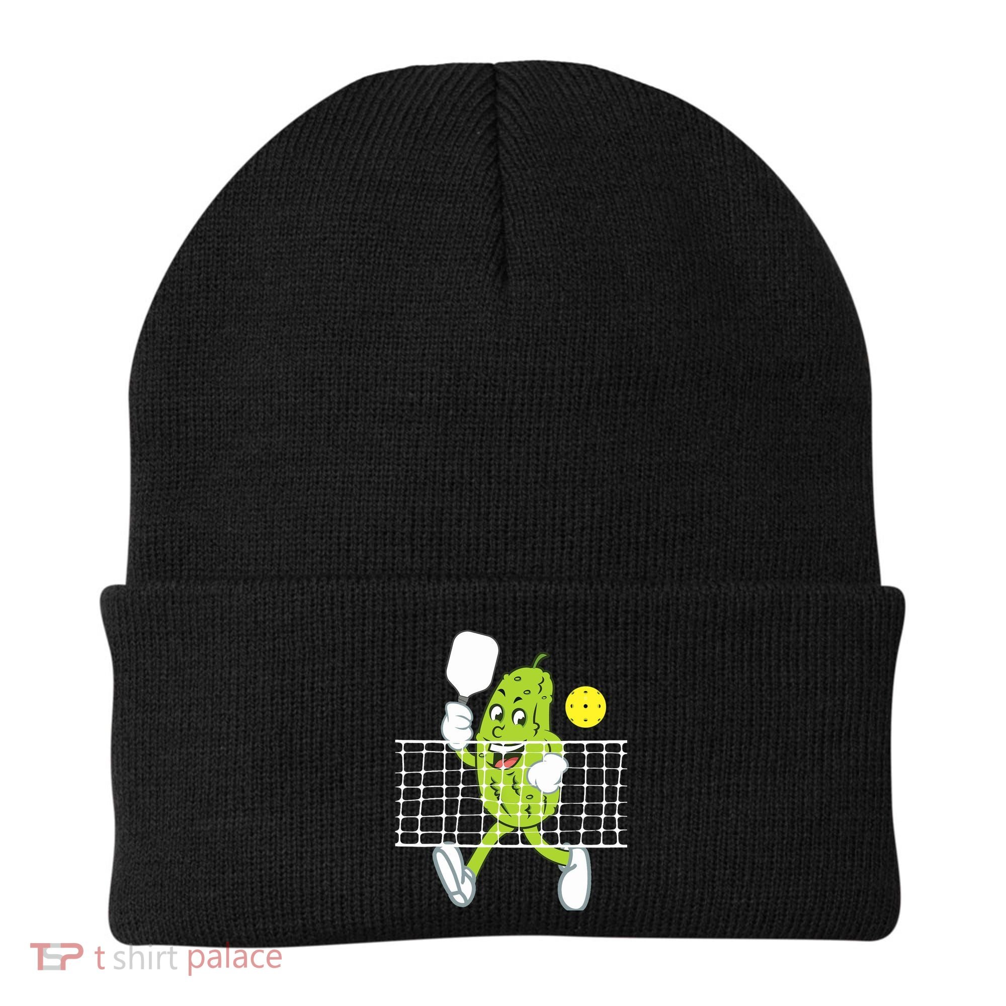Pickle Playing Pickleball Funny Pickleball Paddleball Beanie