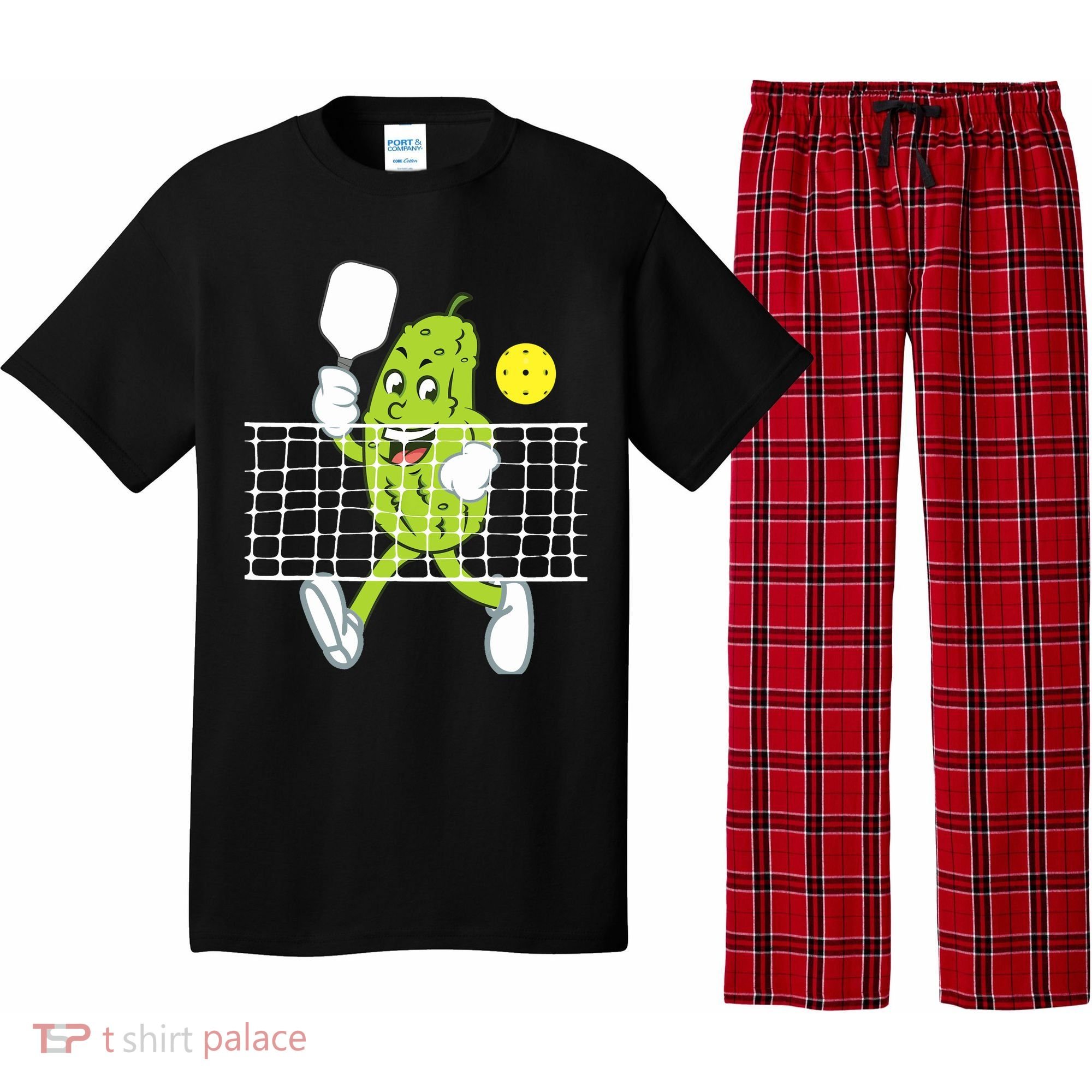 Pickle Playing Pickleball Funny Pickleball Paddleball Pajama Set