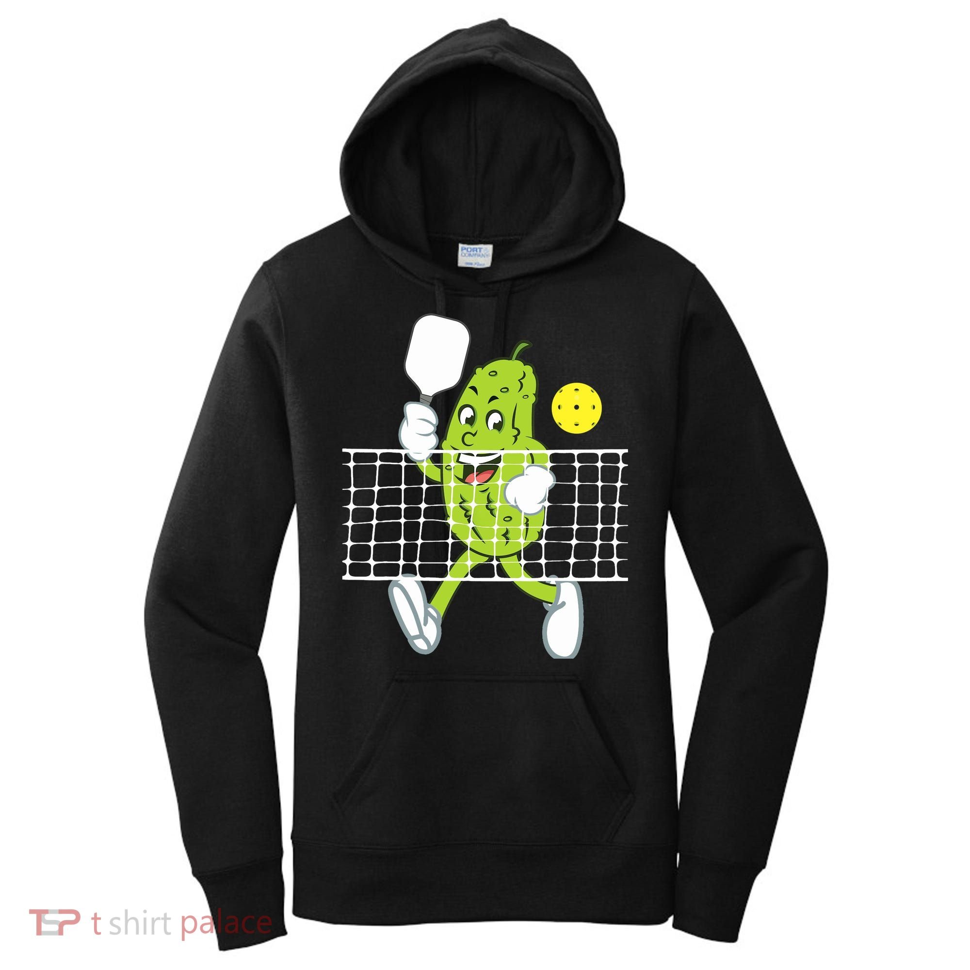 Pickle Playing Pickleball Funny Pickleball Paddleball Women's Hoodie