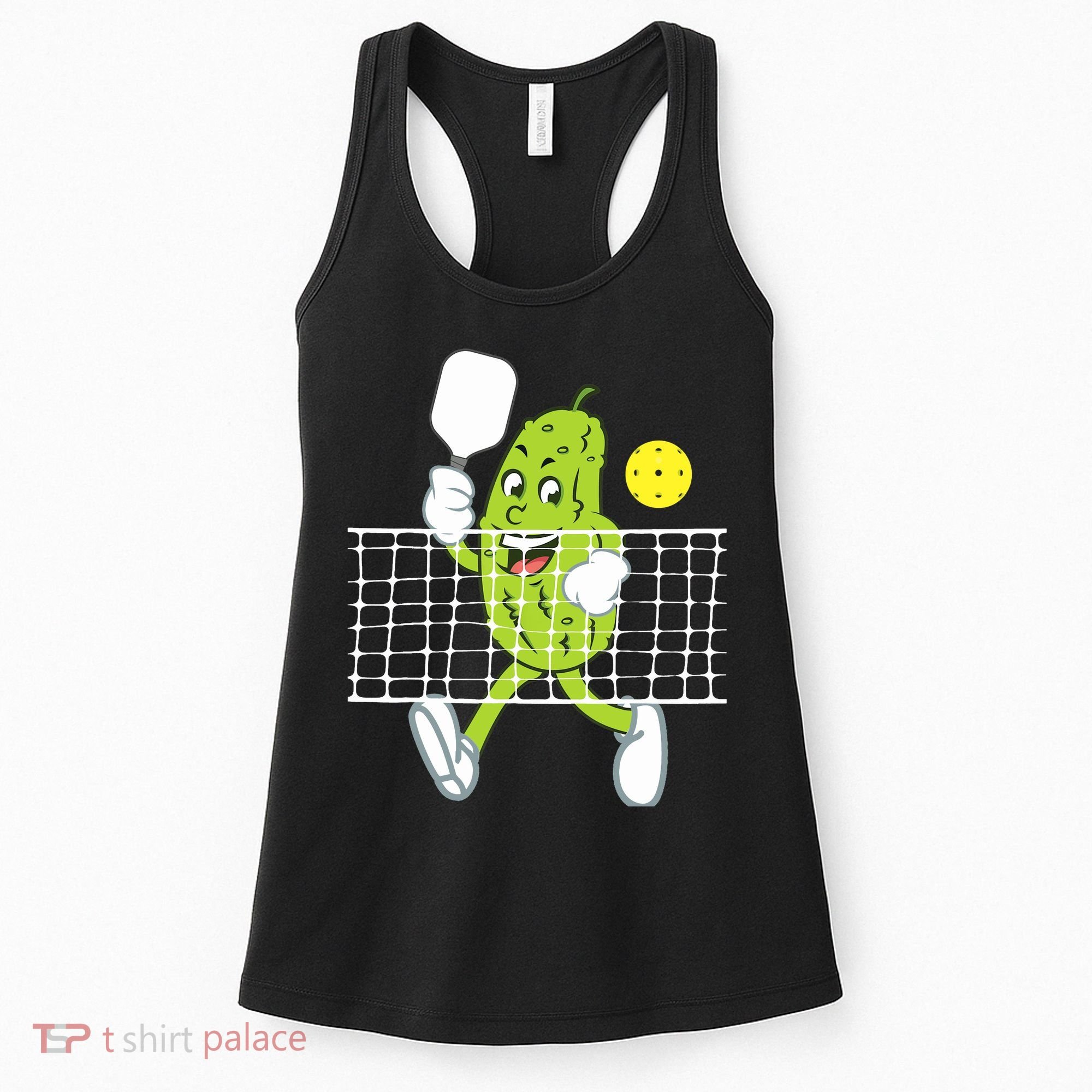 Pickle Playing Pickleball Funny Pickleball Paddleball Women's Tank Top