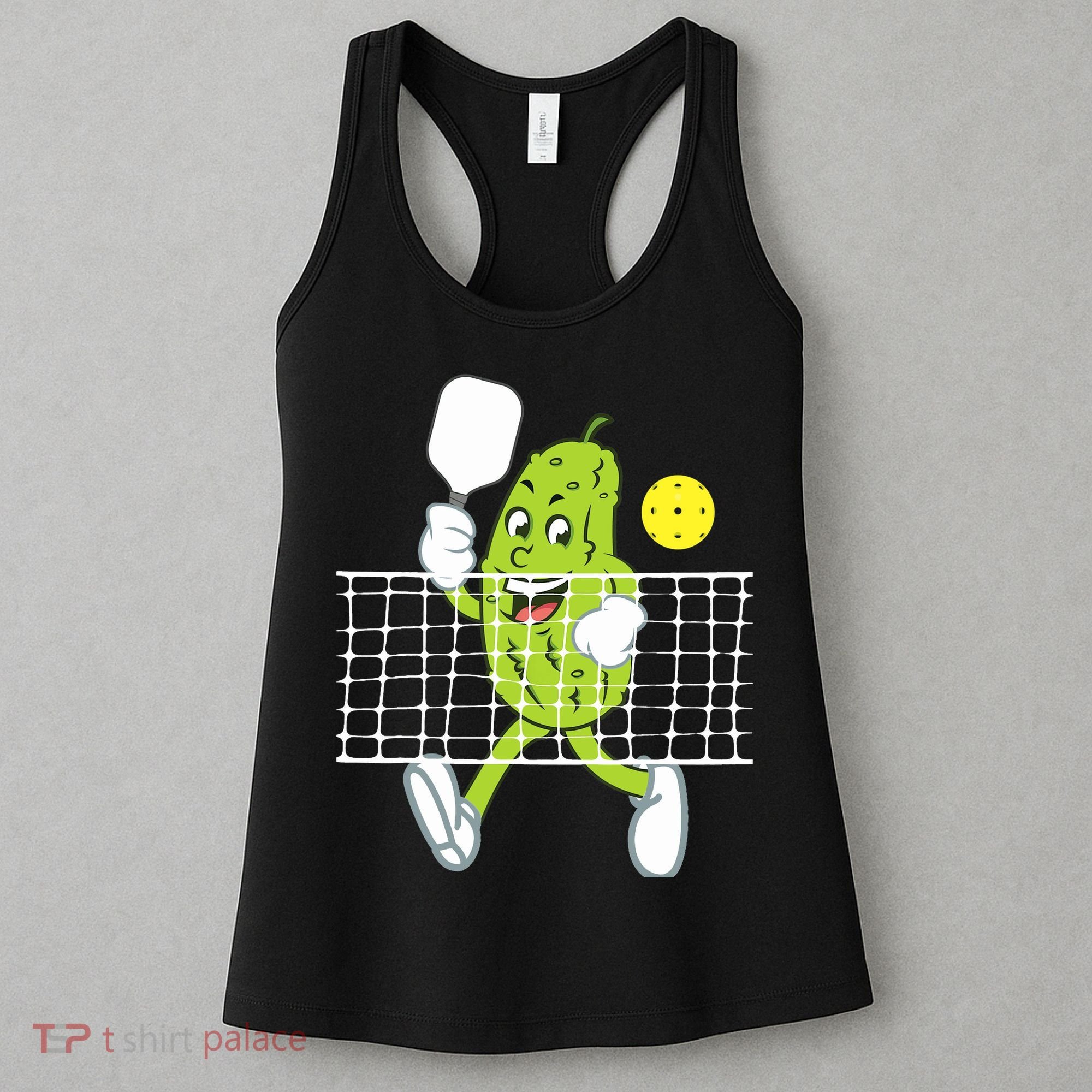 Pickle Playing Pickleball Funny Pickleball Paddleball Women's Tank Top