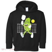 Pickle Playing Pickleball Funny Pickleball Paddleball Toddler Hoodie thumb 0