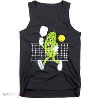 Pickle Playing Pickleball Funny Pickleball Paddleball Tank Top thumb 0