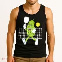 Pickle Playing Pickleball Funny Pickleball Paddleball Tank Top thumb 3