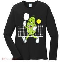 Pickle Playing Pickleball Funny Pickleball Paddleball Women's Long Sleeve Shirt thumb 0