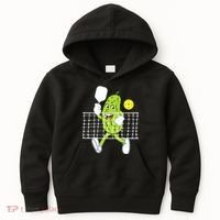 Pickle Playing Pickleball Funny Pickleball Paddleball Kids Hoodie thumb 0