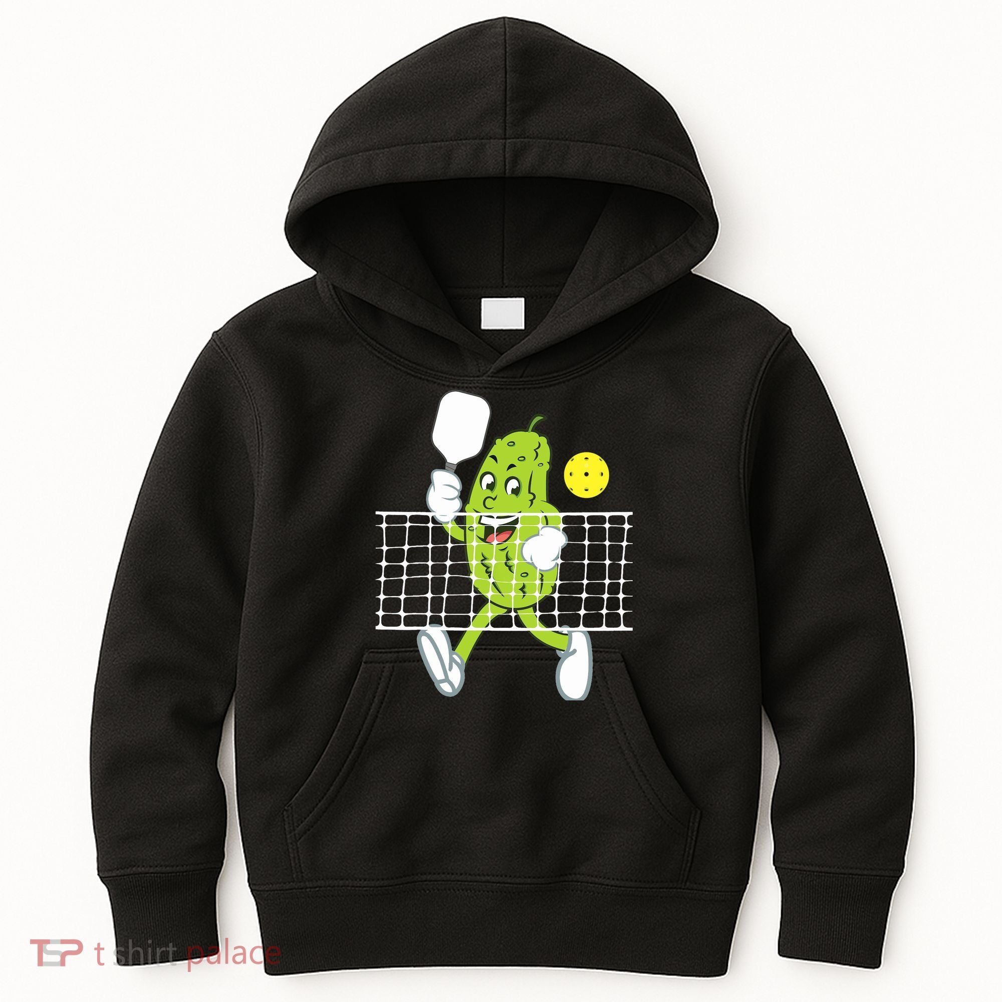 Pickle Playing Pickleball Funny Pickleball Paddleball Kids Hoodie