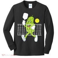 Pickle Playing Pickleball Funny Pickleball Paddleball Kids Long Sleeve Shirt thumb 0