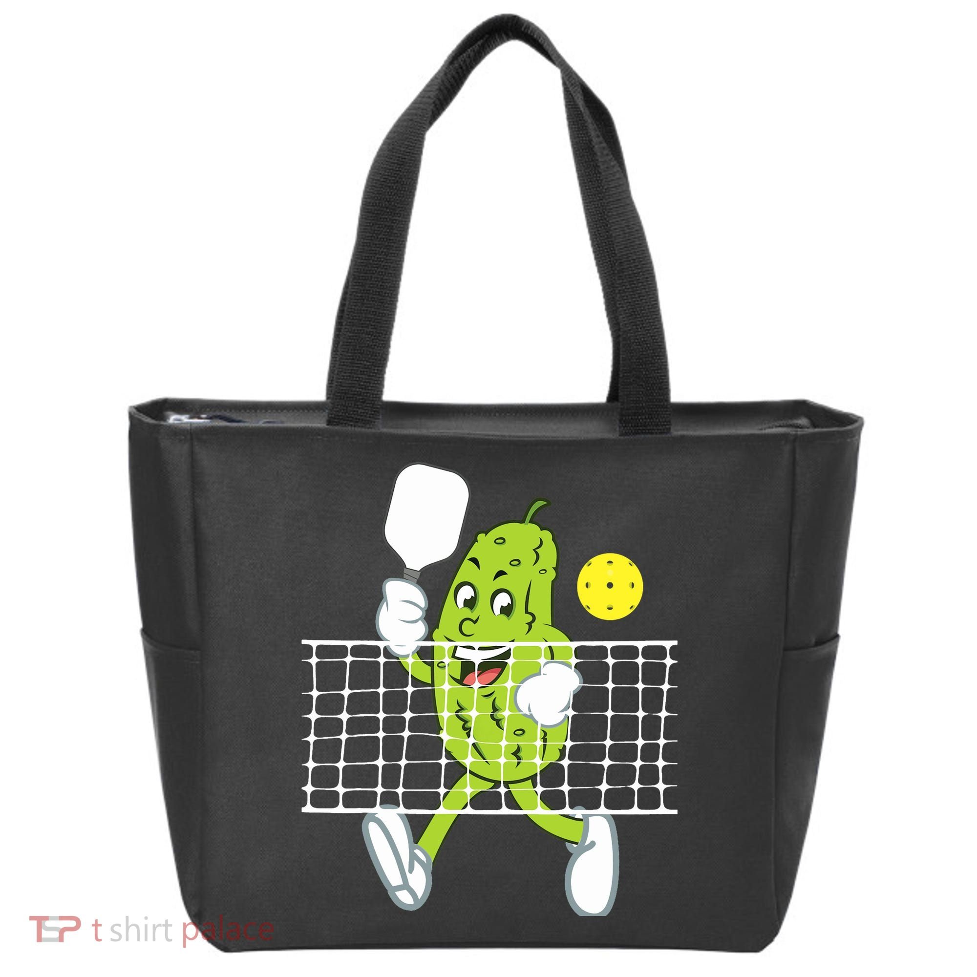 Pickle Playing Pickleball Funny Pickleball Paddleball Tote Bag