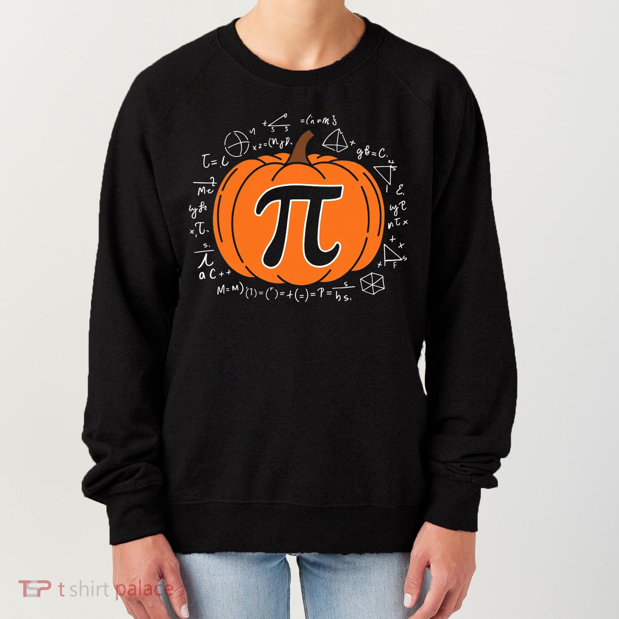 Pumpkin Pi Pie Math Teacher Funny Halloween Thanksgiving Women's Sweatshirt