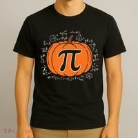 Pumpkin Pi Pie Math Teacher Funny Halloween Thanksgiving T-Shirt thumb 3