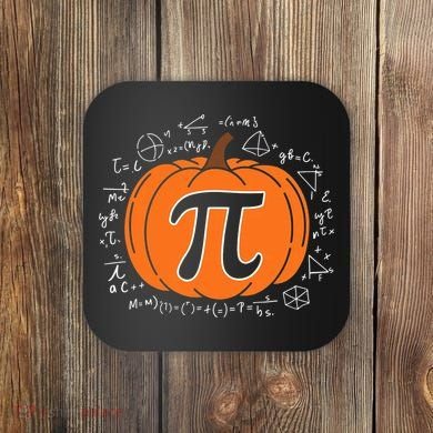 Pumpkin Pi Pie Math Teacher Funny Halloween Thanksgiving Coaster