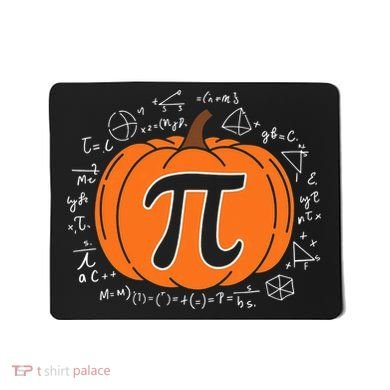 Pumpkin Pi Pie Math Teacher Funny Halloween Thanksgiving Mousepad