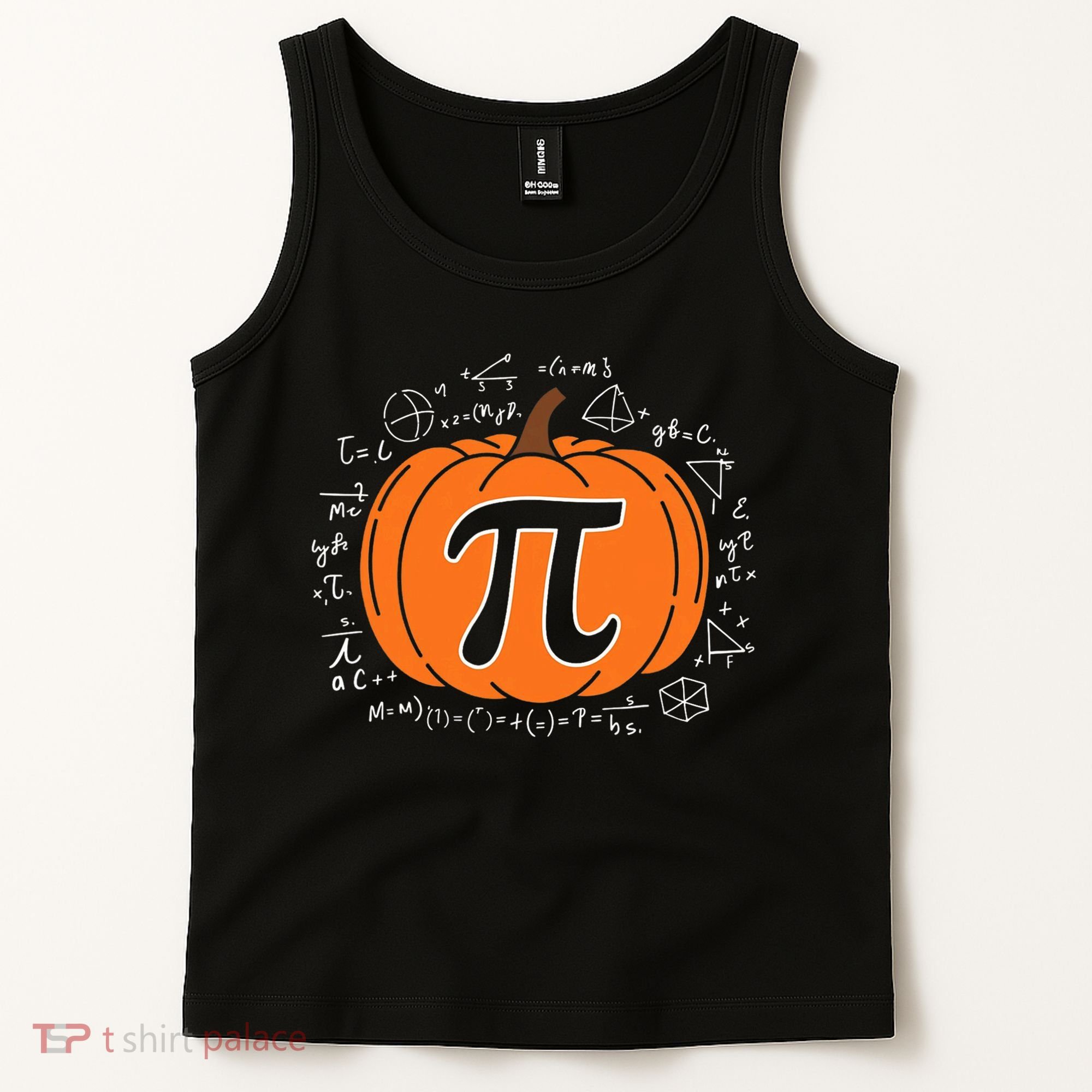 Pumpkin Pi Pie Math Teacher Funny Halloween Thanksgiving Tank Top