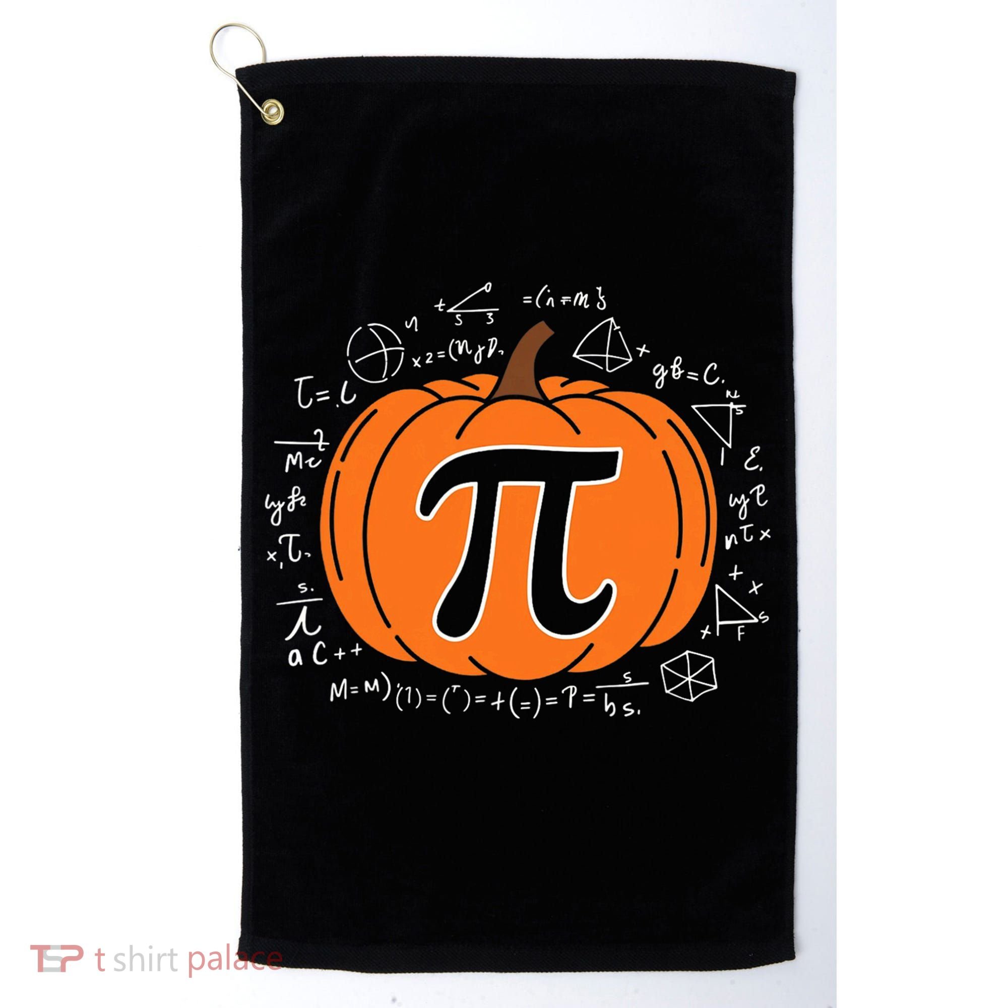 Pumpkin Pi Pie Math Teacher Funny Halloween Thanksgiving Golf Towel
