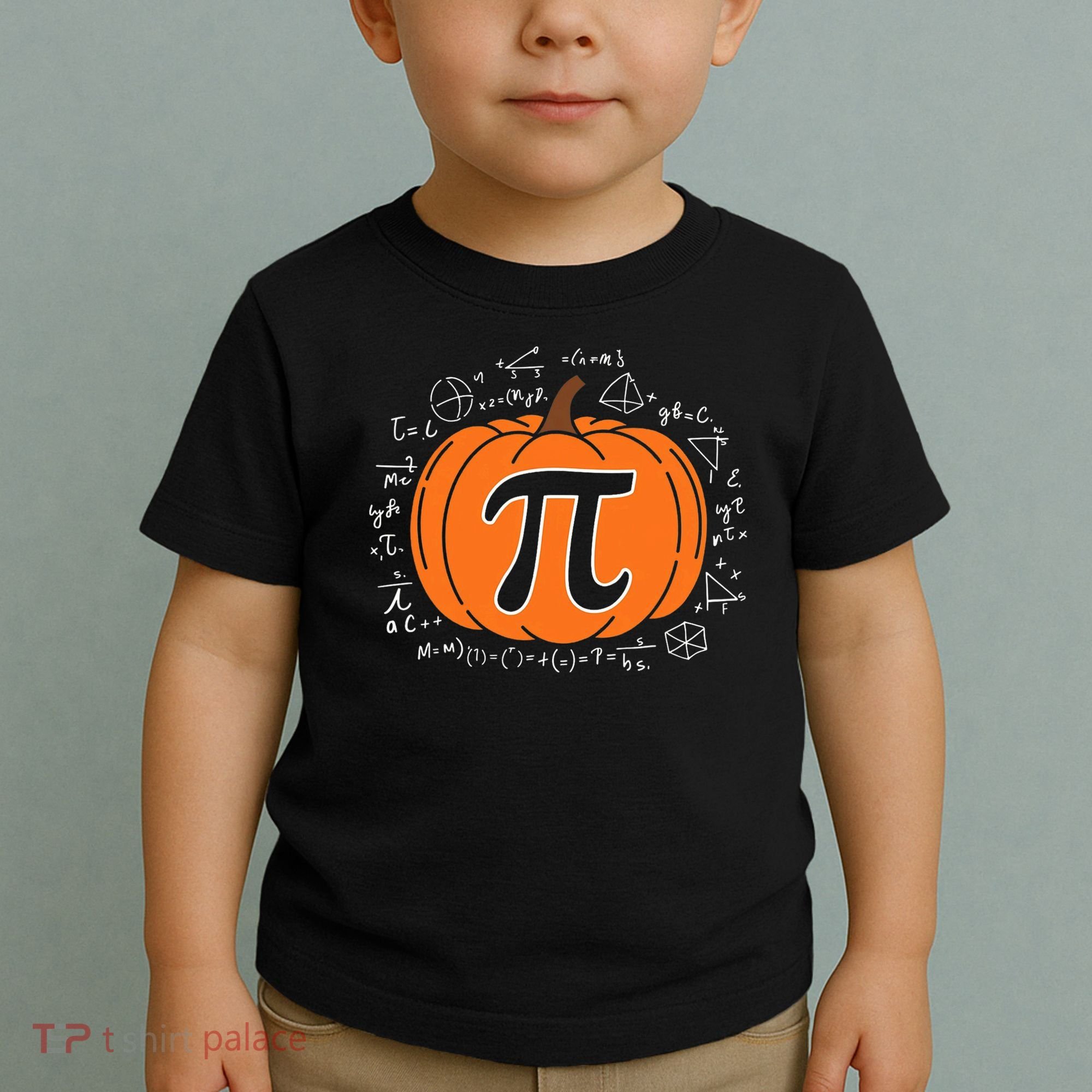 Pumpkin Pi Pie Math Teacher Funny Halloween Thanksgiving Toddler T-Shirt