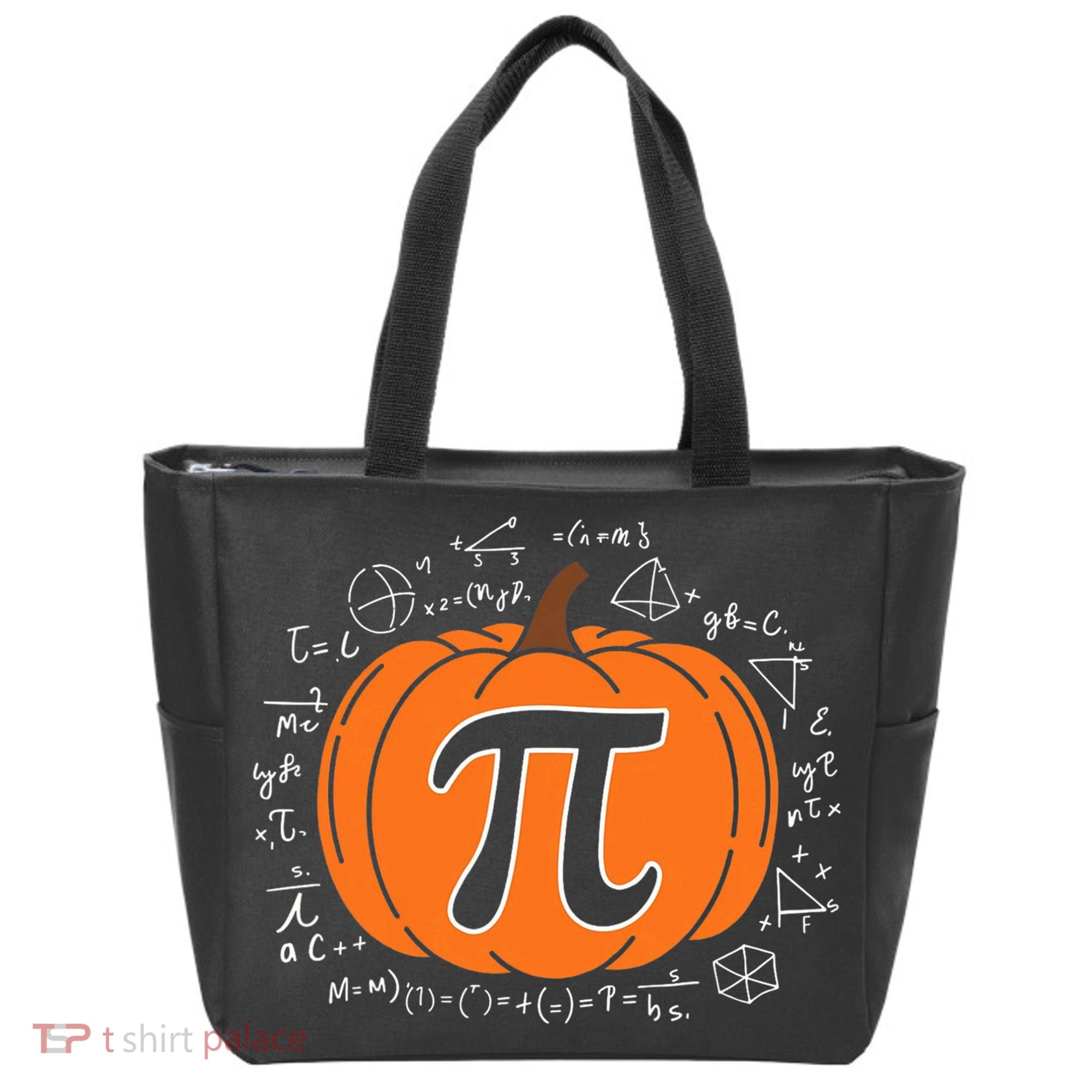 Pumpkin Pi Pie Math Teacher Funny Halloween Thanksgiving Tote Bag