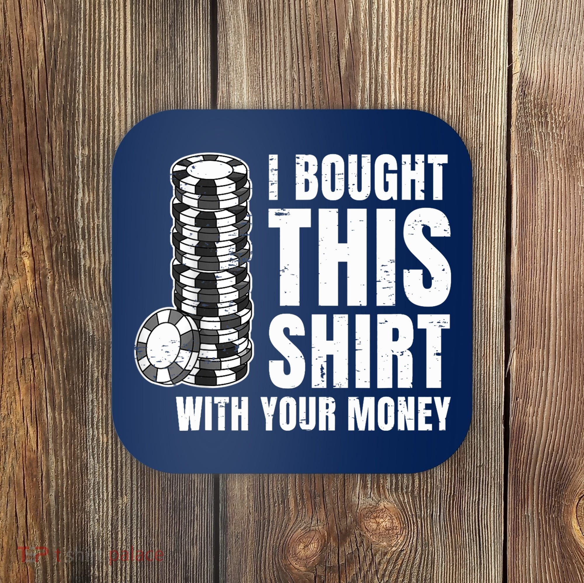 Poker Player Poker Cards Game Money Coaster