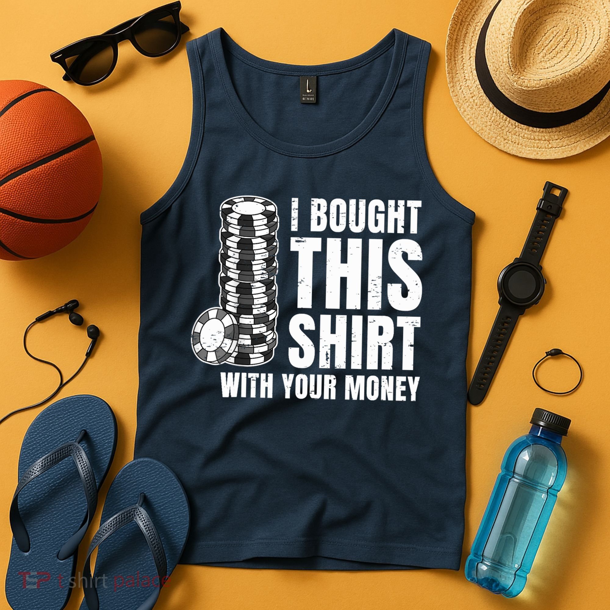 Poker Player Poker Cards Game Money Tank Top