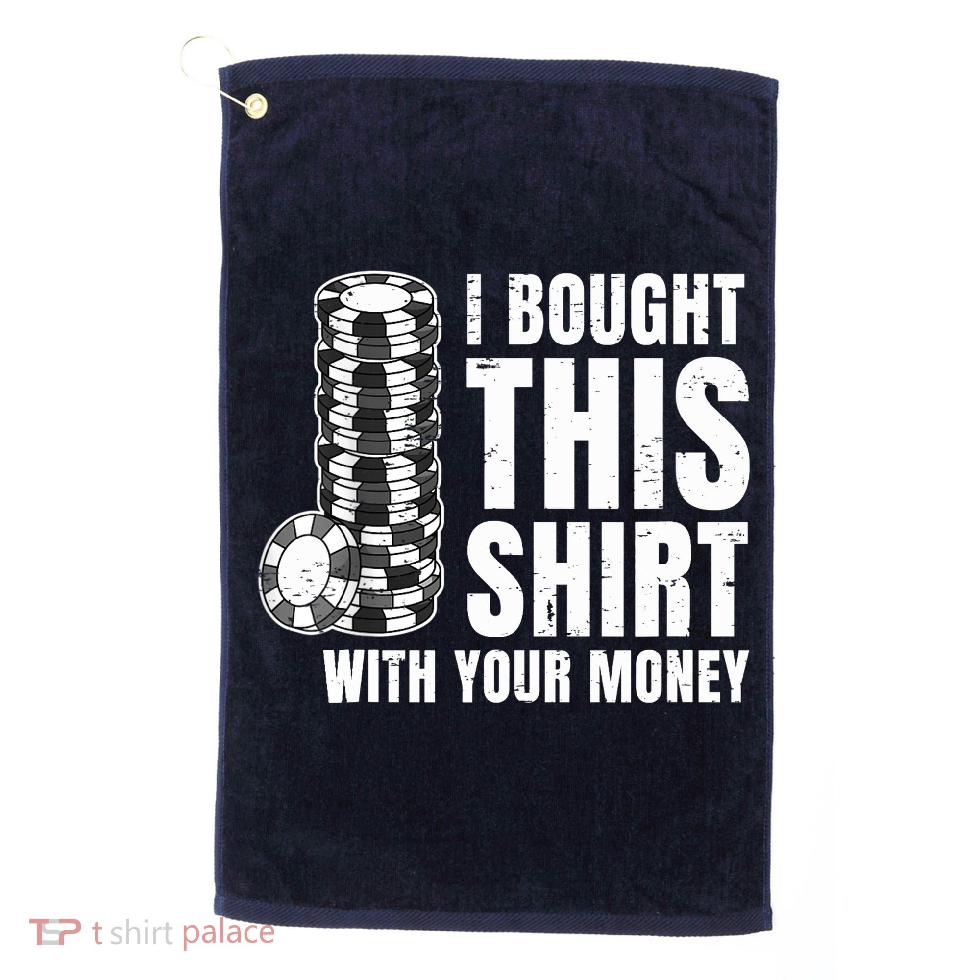 Poker Player Poker Cards Game Money Golf Towel