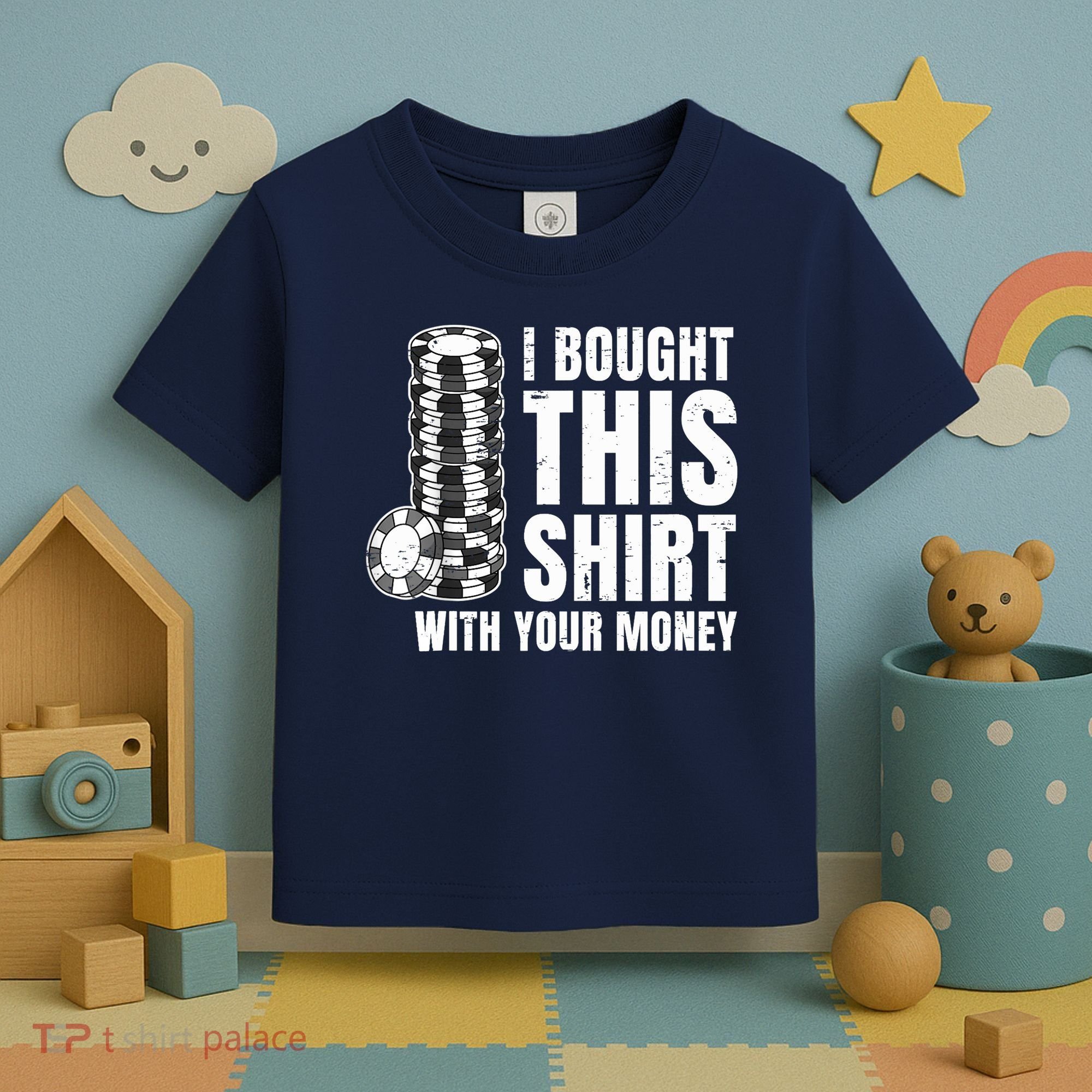 Poker Player Poker Cards Game Money Toddler T-Shirt