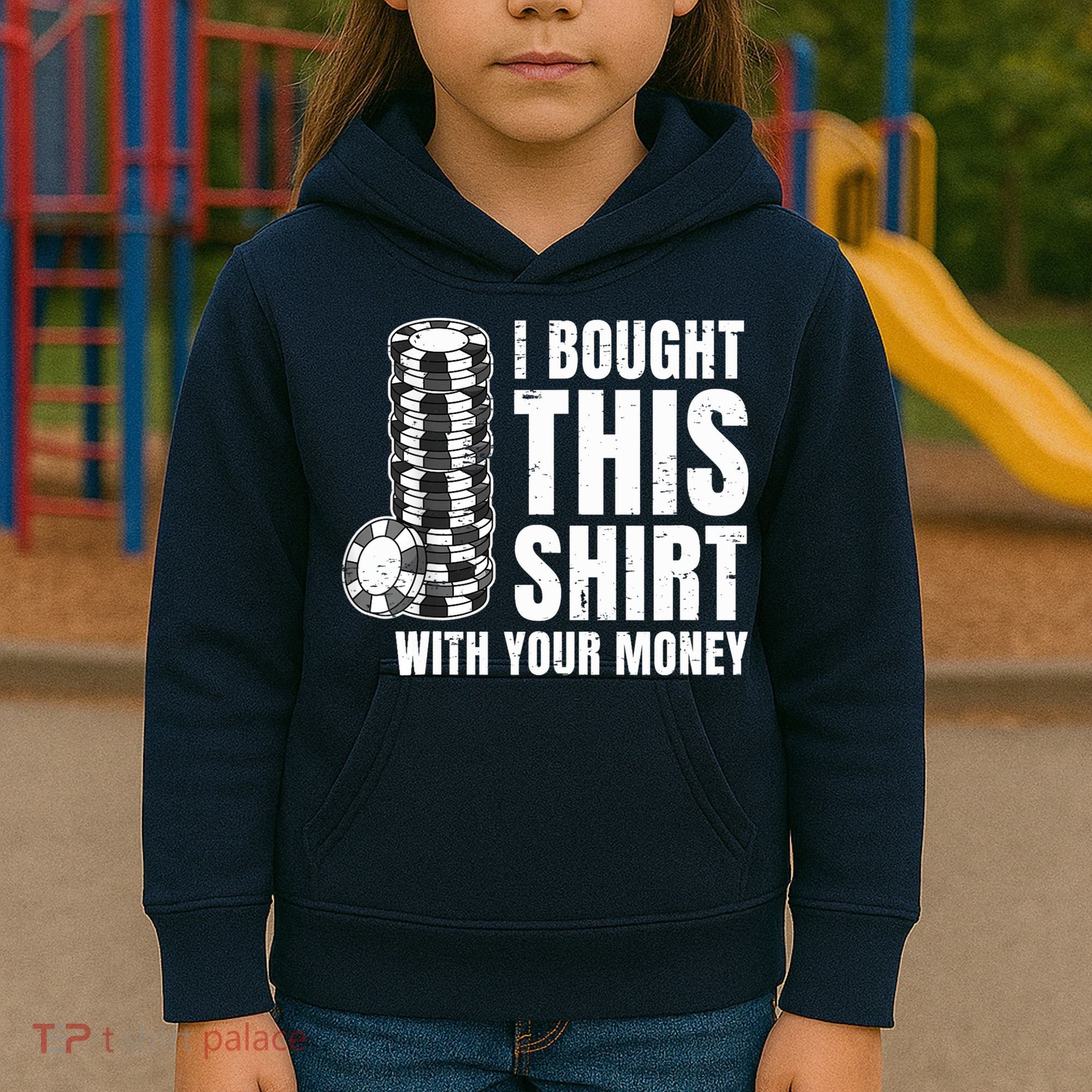 Poker Player Poker Cards Game Money Kids Hoodie