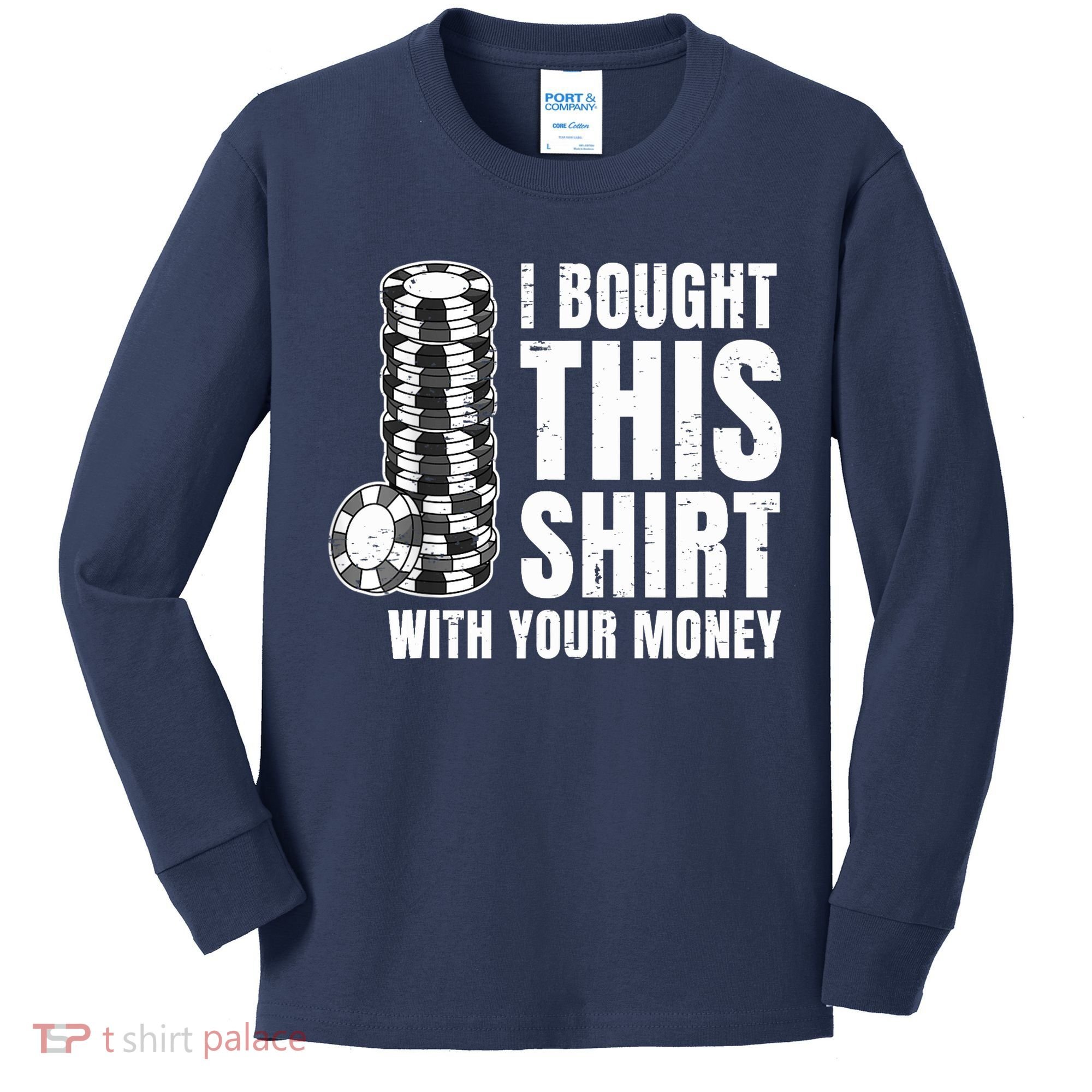 Poker Player Poker Cards Game Money Kids Long Sleeve Shirt