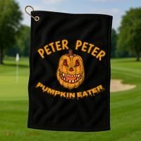Peter Peter Pumpkin Eater Creepy Halloween Costume Great Gift Golf Towel thumb 1
