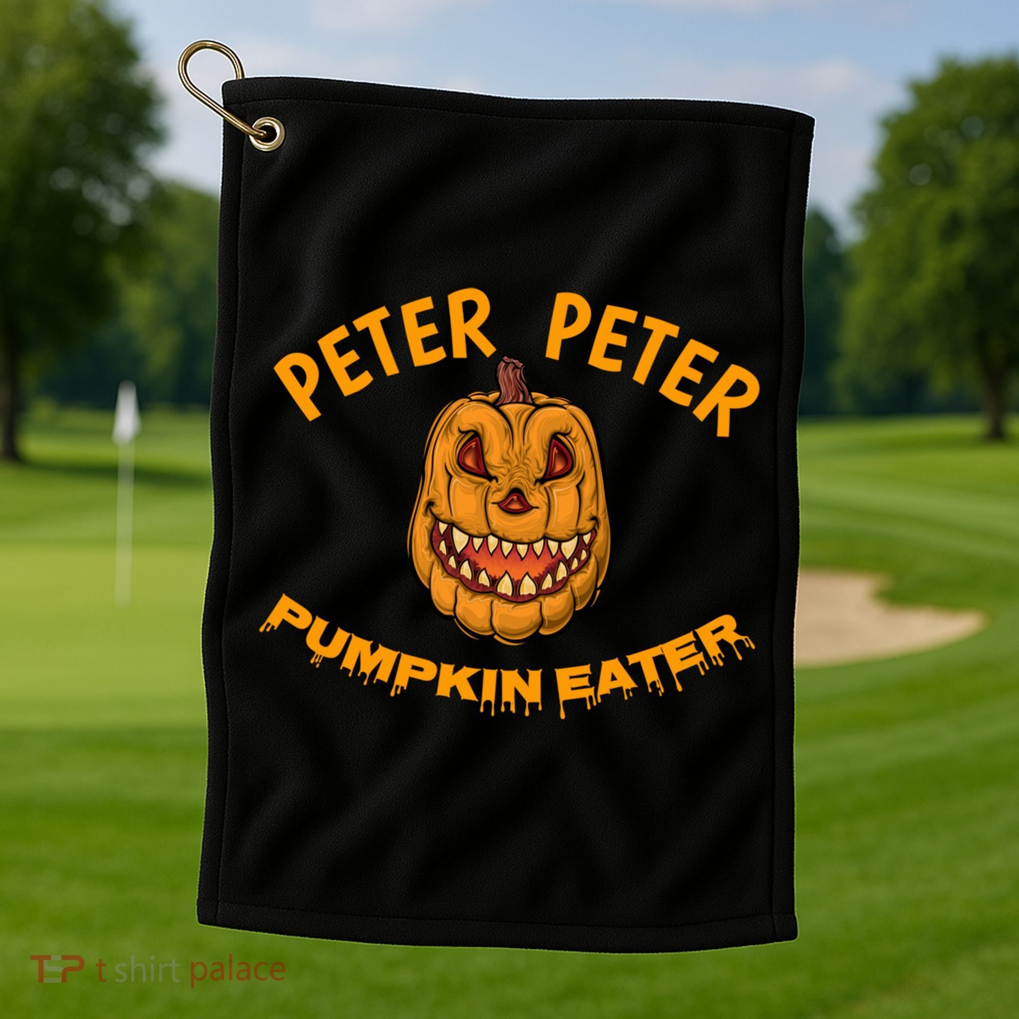 Peter Peter Pumpkin Eater Creepy Halloween Costume Great Gift Golf Towel