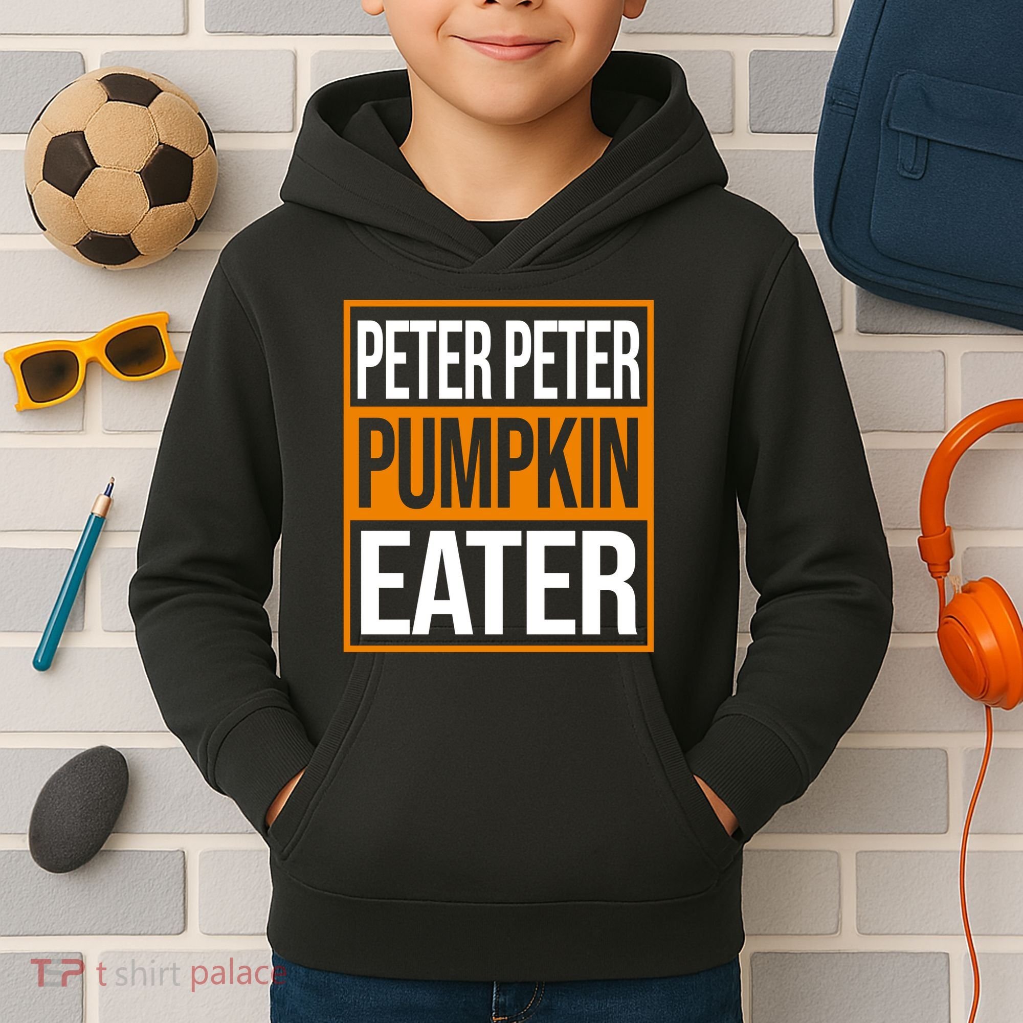 Peter Peter Pumpkin Eater Halloween Kids Hoodie